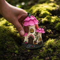 Flower-Roof Miniature House Figurines | Whimsical, for Patio