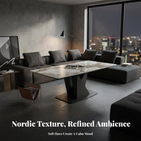 Rectangular Table with Shelf Minimalist Design Household Furniture Modern design Light Luxury Feel for Living Room, Lounge Area