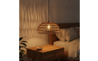 Handwoven Handmade Woven Lampshade Open Weave Woven Lampshade Natural Pendant Shade Boho for DIYers, Bedroom, Entryway, Cafe
