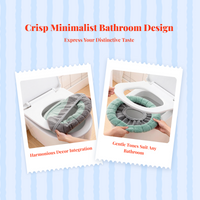 Plush Toilet Seat Pad, Enlarged, Soft, Nordic, Comfortable