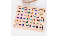 Gem Blocks Colorful Smooth Polished Wooden Block Set for Preschoolers, Kids, Home Education