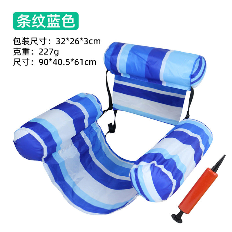 Blue / Striped W Pump