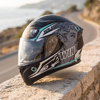 DOT Approved Full-Coverage Headgear | Aerodynamic with Visor, for Street Riding
