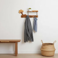 Decorative Wooden Hook Rack Polished Finish Cartoon Wood Wall Hook for Children