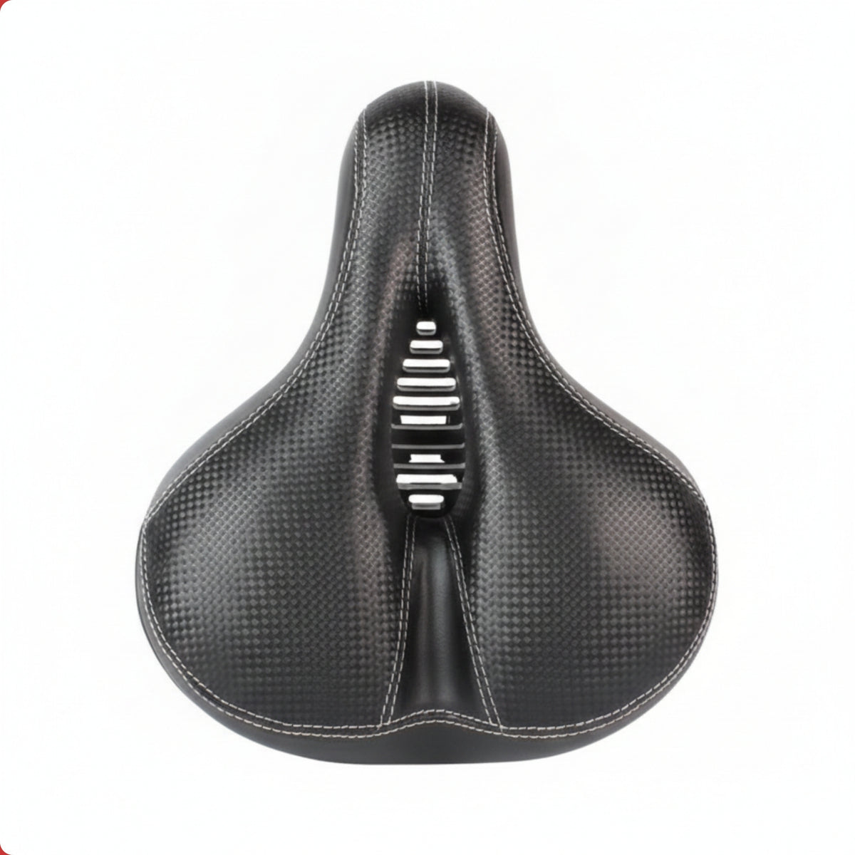 Hollow Bike Saddle with Wrench Carbon-Texture Balance Bike Seat Widened Wide Cycle Seat Ventilation for Children, Kids