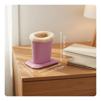 Soft Lined Eyeglass Stand Scratch Resistant Exterior Upright Glasses Holder Keeps Lenses Clean Upright Glasses Stand for Nightstand, Office, Entryway