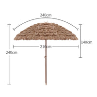 Parasol Round Thatched Parasol Upright Outdoor Shade