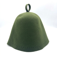 Wool Sauna Hat for Steam Bath, Heat Dry Headrest, Steam Room Essential, Absorben #variant:['Red']