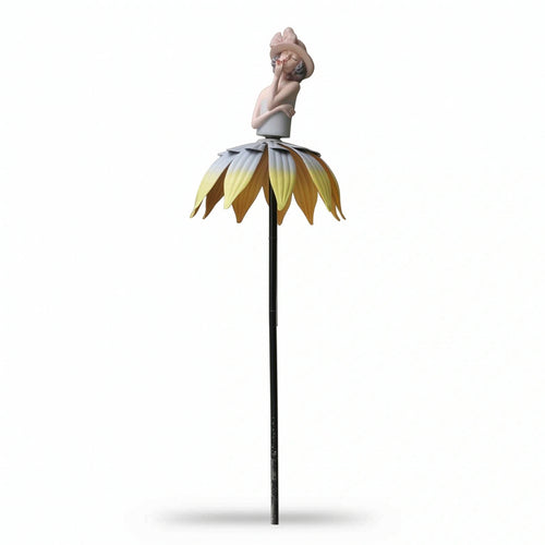 Girl Figure windmills Revolving Dynamic Garden windmills with Stake Outdoor Flower Wind Revolving for Balcony