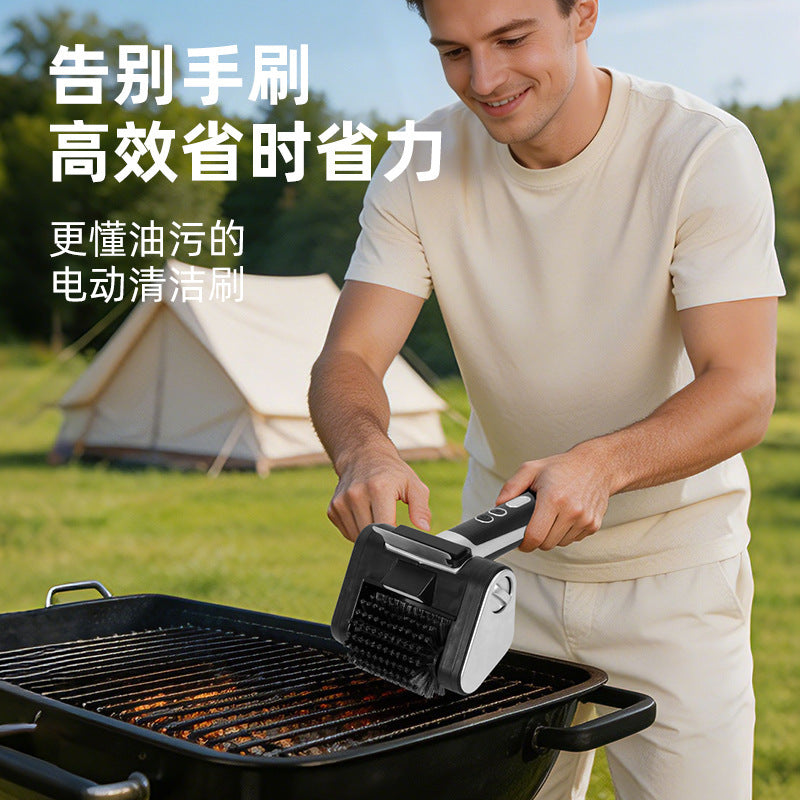 Electric Barbecue Cleaning Brush Stainless Steel Roller Rechargeable Wireless Outdoor Cleaning Brush Grill Brush