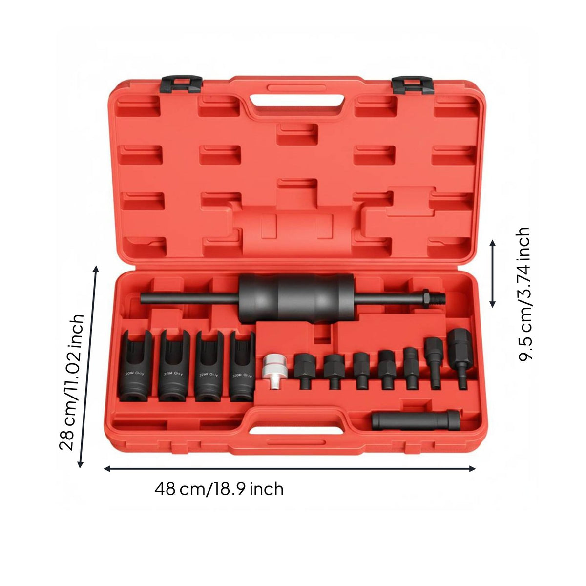 Internal Combustion Nozzle Extractor Tools Set  Multiple-Size Adapters Internal Combustion  Nozzle Puller Kit Heavy-Duty for Mechanics