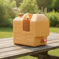 Portable Water Tank with Pump Bottle Heavy-Duty Outdoor Water Carrier with Tube Leakproof Jerrycan for Journeyers, Camping