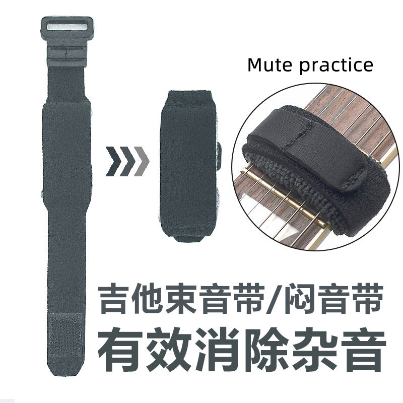 Guitar Mute Strap for Acoustic and Electric Guitars, Ukulele, Bass - Noise Dampening