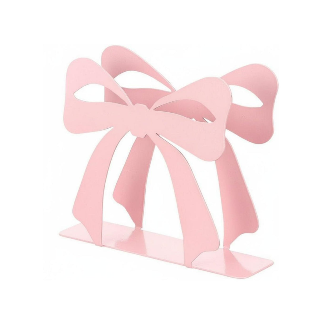 Metal Napkin Stand Vintage Design Rosy Bow Tissue Holder Freestanding
