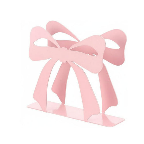 Metal Napkin Stand Vintage Design Rosy Bow Tissue Holder Freestanding