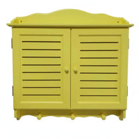 Electric Utility Cabinet Cover Slatted Doors Service Box Decoration Easy to Install Home Decor for Hallway, Apartment