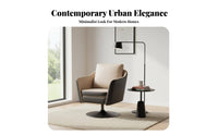 Minimalist Design Curved rear Armchair Modern aesthetic Lounge Chair Sturdy Construction Seating Furniture Soft padding for Business Owners, Interior Designers, Reception Area, Office, Lobby, Study Room