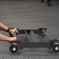 Four-Wheel Roller Metal Frame Core-Focused Training Roller Stomach Workout Wheel Caster Wheels Long-Lasting
