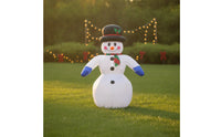 Christmas Inflatable Snowman Freestanding Snowman with Red Hat Holiday Display Oversized Festive for Families, Yard, Indoor