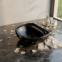 Ceramic Shampoo Bowl Easy to Clean Salon Shampoo Sink Sturdy and Stable Salon Apparatus for Hairdressers