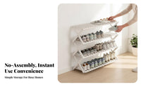 Installationno Assembly Required-Assembly Multi-Tier Shoe Rack Space-Saving Collapsible X-Shaped Frame Shelf Easy to Assemble Footwear Organizer No-Assemblystanding for Apartment Dwellers, Families, Homeowners, Entryway, Hallway, Bedroom, Dorm Room