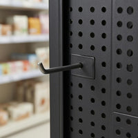 Pegboard Floor Display Tall and Narrow Retail Display Fixture Light Neutral