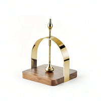 Tissue Rack with Wood Base Decorative Tabletop Tissue Holder Minimalist for Desk