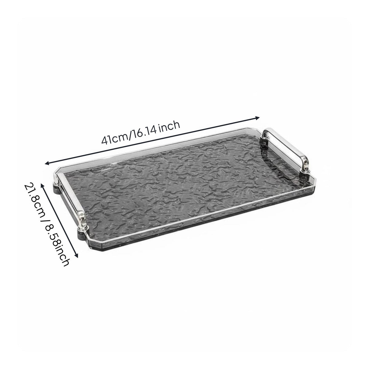 Water Wave Tray with Handles Easy to Clean Home Decor for Kitchen, Bathroom