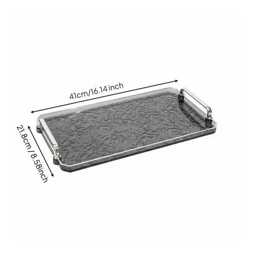 Water Wave Tray with Handles Easy to Clean Home Decor for Kitchen, Bathroom
