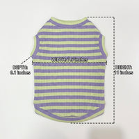 Sleeveless Vest Cat Tank Top, Breathable Polyester Hairless Cat Clothing with a Striped Pattern, Comfortable Striped Cat Vest Pet Summer Wear