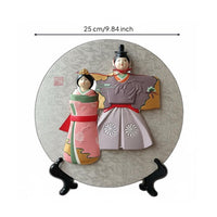 Prince Princess Ornament Painted Details Japanese-Design Decor Multicolor
