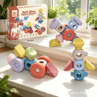 Soft Silicone Stacking Blocks for Baby Shape Recognition and Early Education DIY Toy