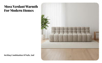 Nordic and aesthetic keyboard Key Tufted Curved Sofa Irregular Shape Living Room Seating Movable Pieces configurable Couch cushionyLike Comfort for Interior Design aficionados, Apartment Dwellers, homeowners, Lounge Area, Home, Bedroom