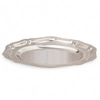Oval Serving Tray Smooth Mirror Finish Tray with Rim Low Profile Oval Serving Platter for Afternoon Tea, Home Entertaining