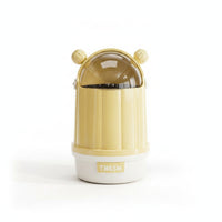 Cylindrical Cactus Trash Can Wastebasket Bin Indoor for Bedroom