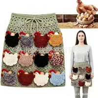 Crochet Chicken Egg Collecting Apron