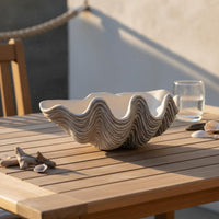 Clamshell Decor Bowl Artistic Asymmetry Clam-Shaped Decor Bowl Texture Table Ornament for Homestay