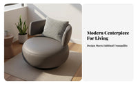Modern Design Swivel Armchair Thick Seat Cushion Patterned Swivel Armchair High-Density Foam Lounge Chair Breathable Textile for Readers, Interior Decorators, Homeowners, Living Room, Bedroom, Reading Nook, Home Not Onice
