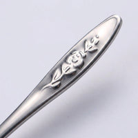 Ergonomic Grip Spoon and Stainless Steel Parrot Feeding Spoon, Food-Grade Silver Feeder for Parakeet Chick, Smooth Rim Hand-Feeding Tool, 11.5cm