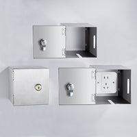 Stainless Steel Anti-Theft Electrical Outlet Protective Box 86 Type Wall Switch Socket Box Waterproof for EV Charger
