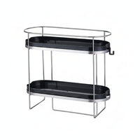 Over-the-Toilet Storage Rack Compact 2-Tier Bathroom Shelf Rustproof