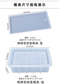 虞美人diy水晶滴胶模具棋牌纸巾收纳盒硅胶模具现货批发