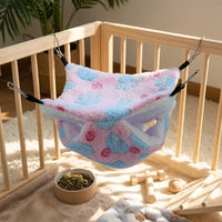Hamster Hammock and Sugar Glider Sleeping Bag, Double-Layer Polyester Hanging Pet Bed, Warm Squirrel Nest for Small Squirrel Hamster Rat Cage