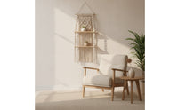 Macrame Wall Hanging Shelf Bohemian Home Decor Decorative for Apartment, Renters
