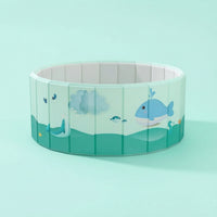 Portable Kids Pool Ocean-Themed Foldable Pool Folding Compact for Toddlers, Families, Backyard, Garden