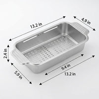 Dish Rack and Dish Drainer with Draining Board and Sink Strainer, 304 Stainless Steel Space Saving Kitchen Sink Organizer for Kitchen Counter