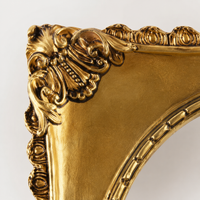 Frame, European Carving, Resin, 7-inch Photo Frame, 13x18cm Picture Frame, Antique Style, Gold