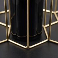 Wine Rack Modern Beverage Rack with Geometric Design Decorative for Kitchen, Dining Room