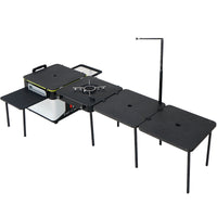 CLS Portable Folding Camping Kitchen Table with Stove