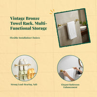 Rustproof bronze double towel rack